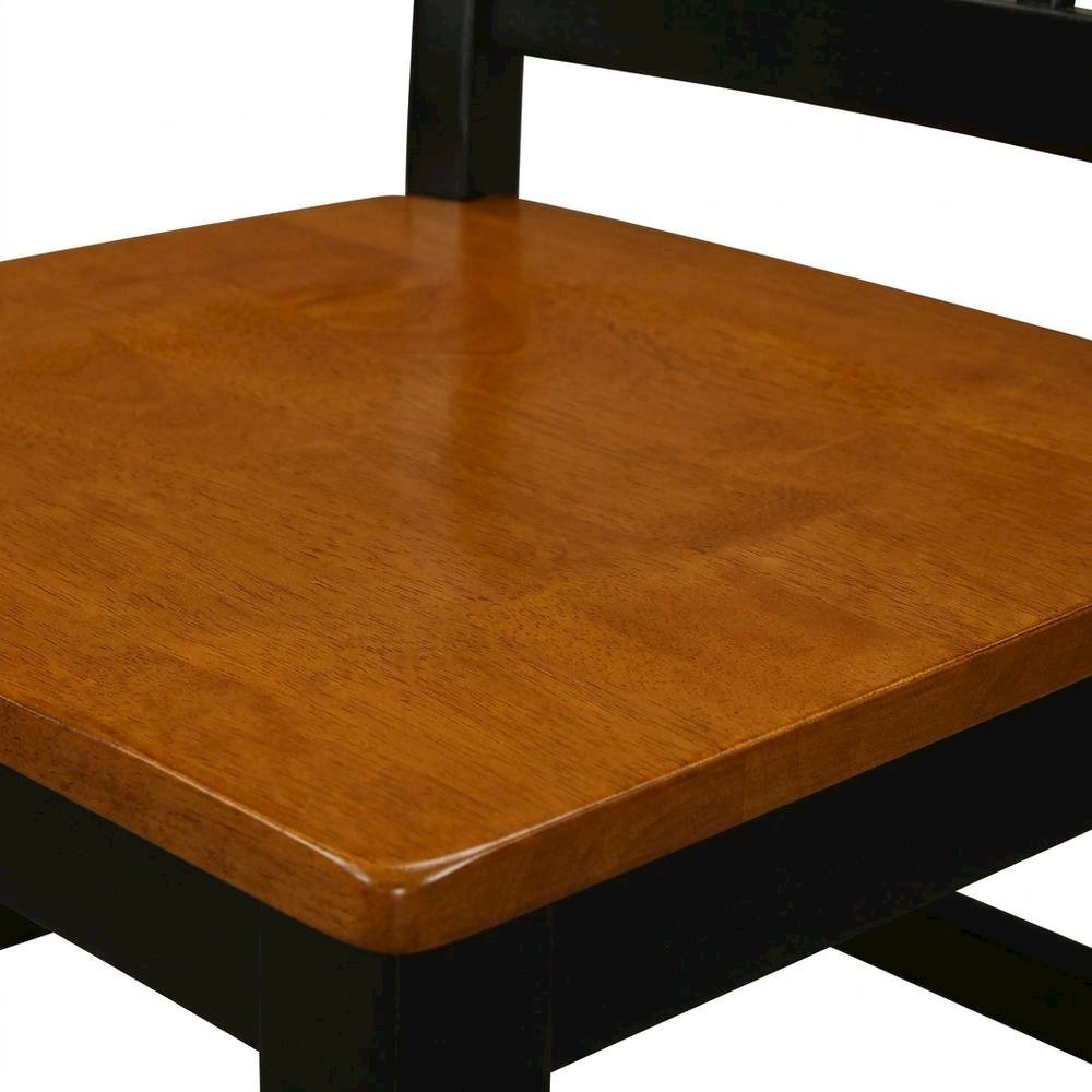 Wooden Dining Chair with Cherry Finish, Kitchen Chair for Dining Room Table, Set of 2