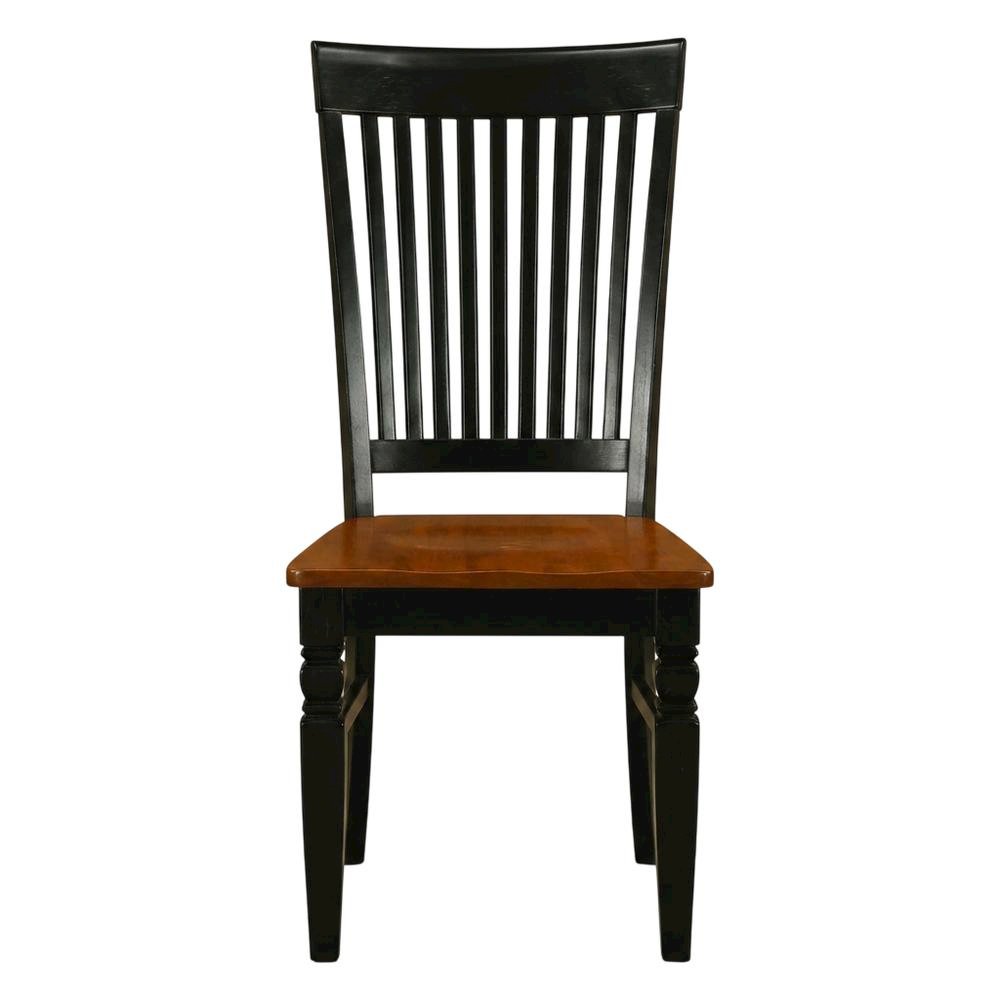 Wooden Dining Chair with Cherry Finish, Kitchen Chair for Dining Room Table, Set of 2