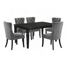 Wood Kitchen Dining Table with Chairs, Industrial-Style 5 Piece Set