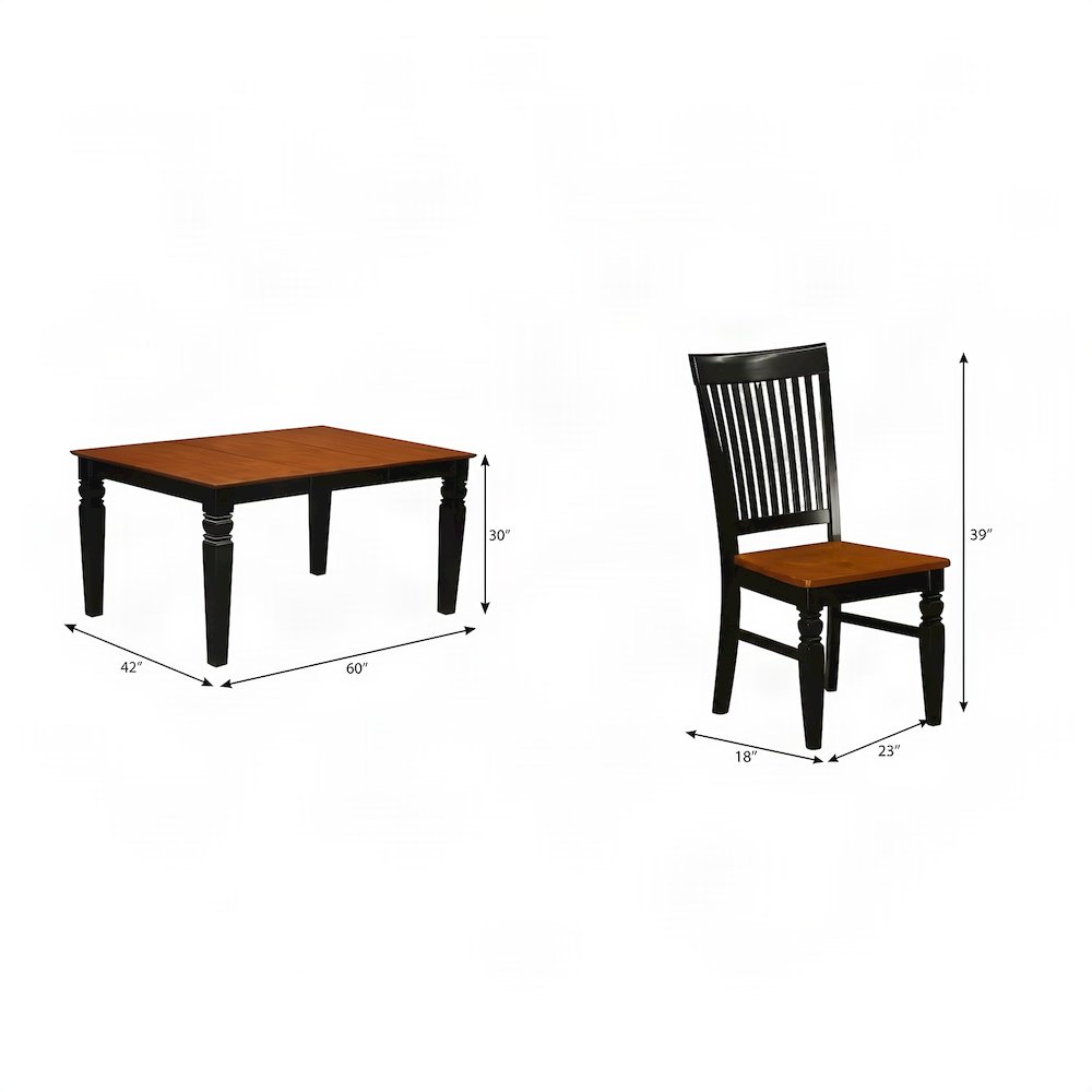Wood-Top Dining Table Set with Chairs for Kitchen or Dining Room