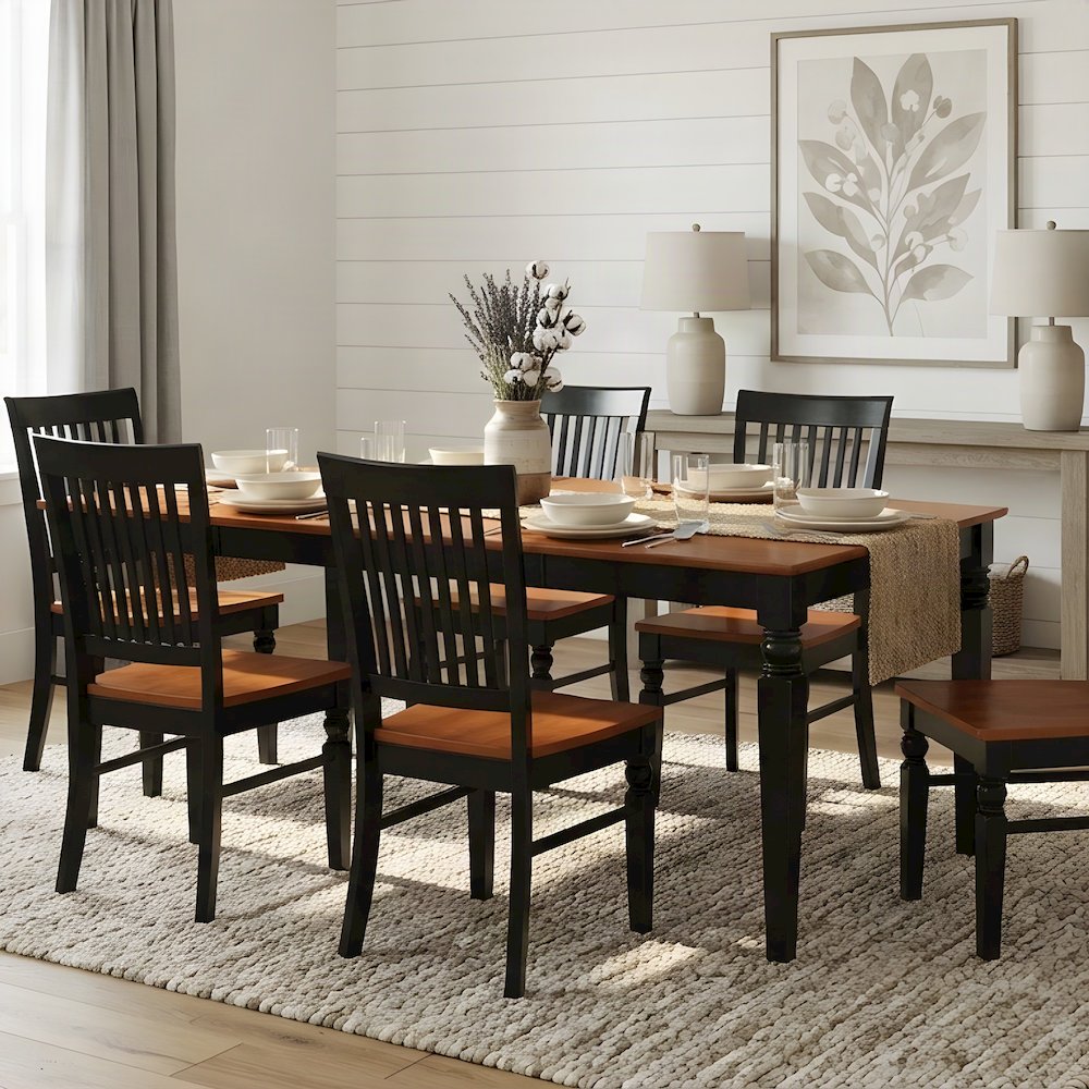 Wood-Top Dining Table Set with Chairs for Kitchen or Dining Room