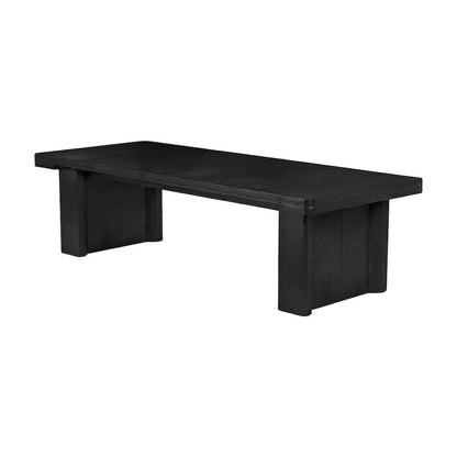 Solid Wood Dining Table with Chairs, 13 Piece Set, Wire Brushed Black