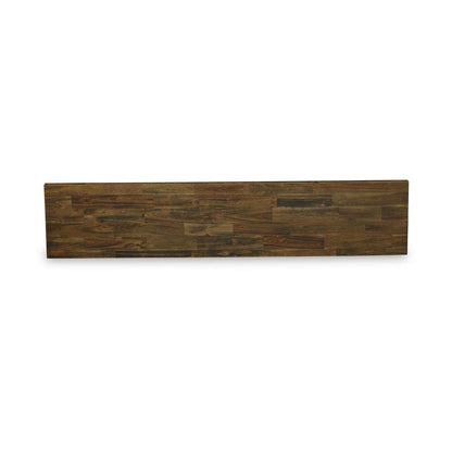 Mid Century Modern Dining Bench with Solid Wood Seat, 60x15x18 Inch, Multi-Color