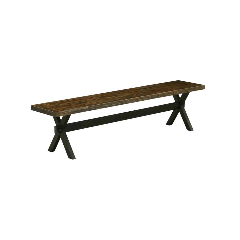 Wooden Dining Bench with X-Style Base, Wood Bench Seat