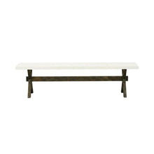 Solid Wood Dining Bench with X-Style Base for Dining Room