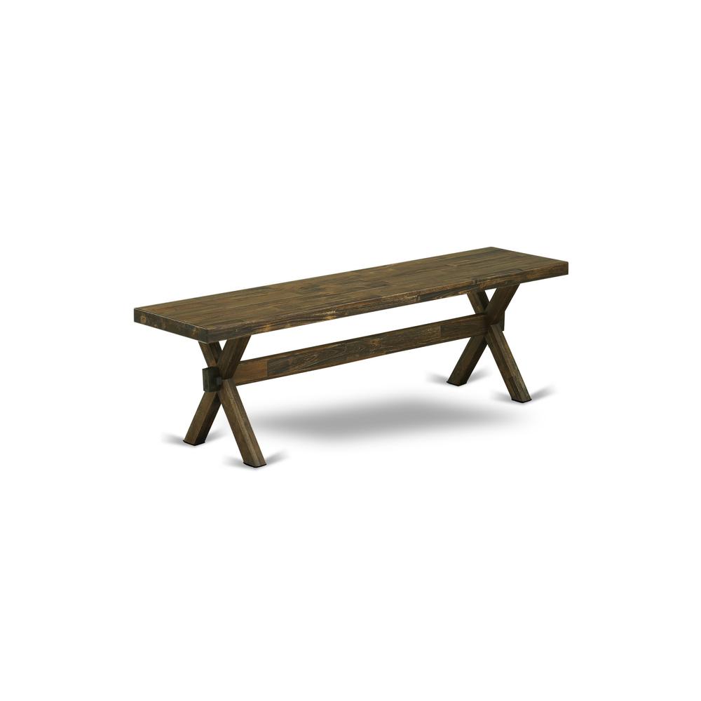 X-Style Modern Kitchen Bench with Wooden Seat