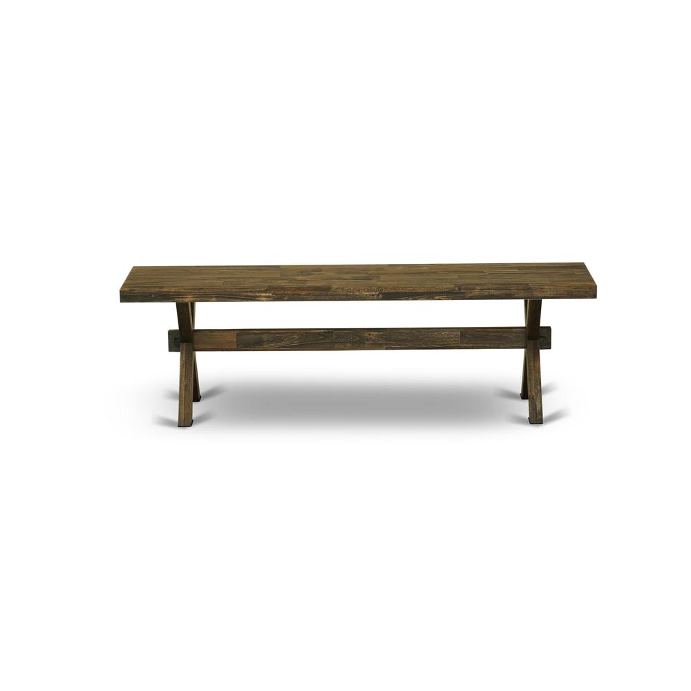 X-Style Modern Kitchen Bench with Wooden Seat