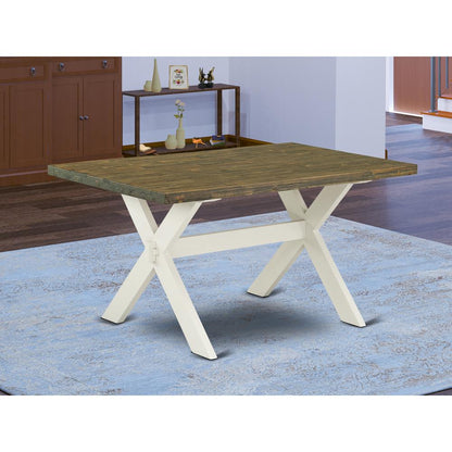 East West Furniture X-Style Kitchen Rectangle Dining Table Top with Stylish Legs, 36x60 Inch, XT076