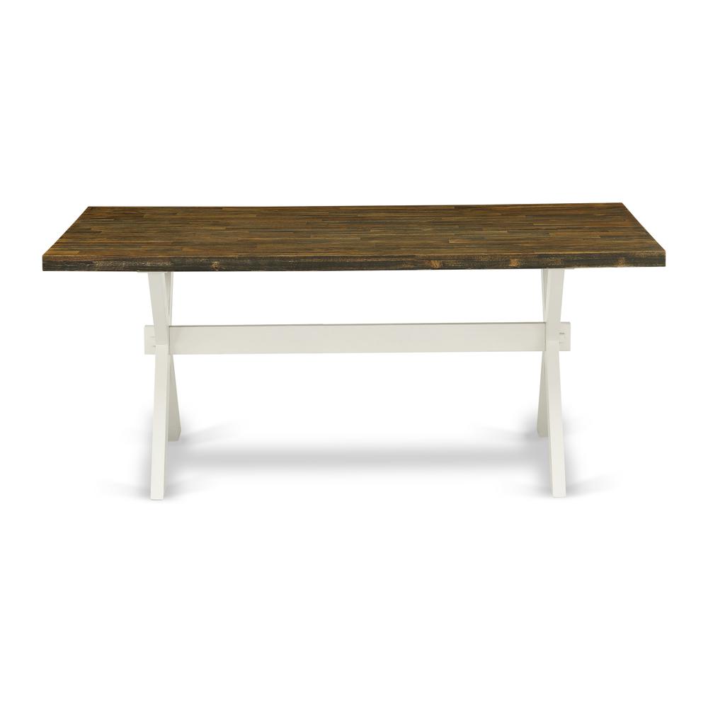 East West Furniture X-Style Kitchen Rectangle Dining Table Top with Stylish Legs, 36x60 Inch, XT076