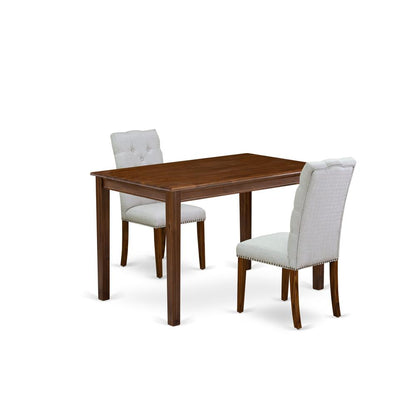 3 Piece Dinette Set for Small Spaces Contains a Rectangle Dining Table
