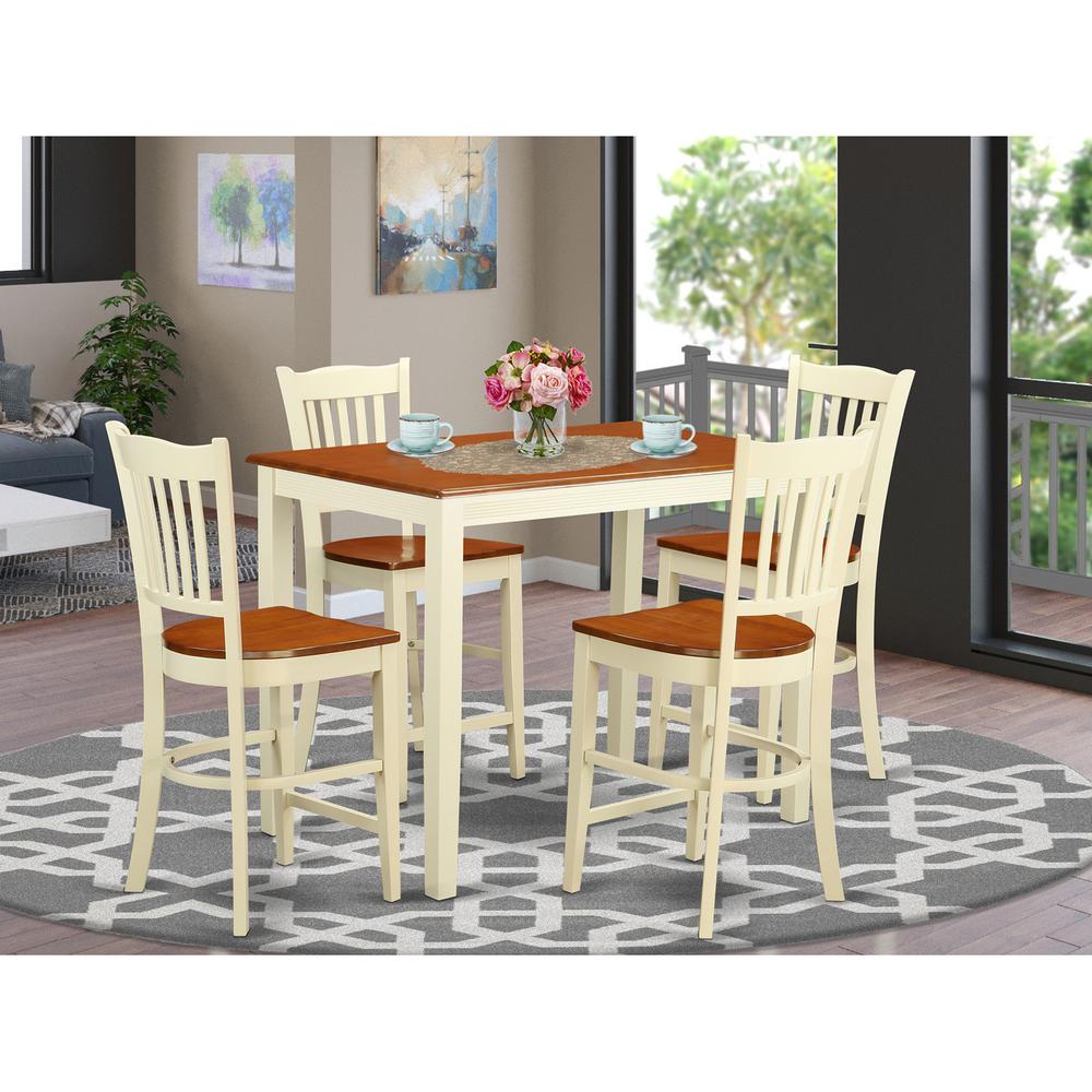 5  Pc  counter  height  Dining  set  -  counter  height  Table  and  4  Kitchen  Chairs.