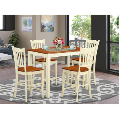 5  Pc  counter  height  Dining  set  -  counter  height  Table  and  4  Kitchen  Chairs.
