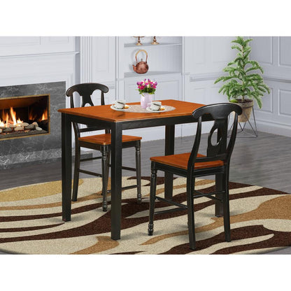 3  PC  Dining  counter  height  set-pub  Table  and  2  bar  stools  with  backs