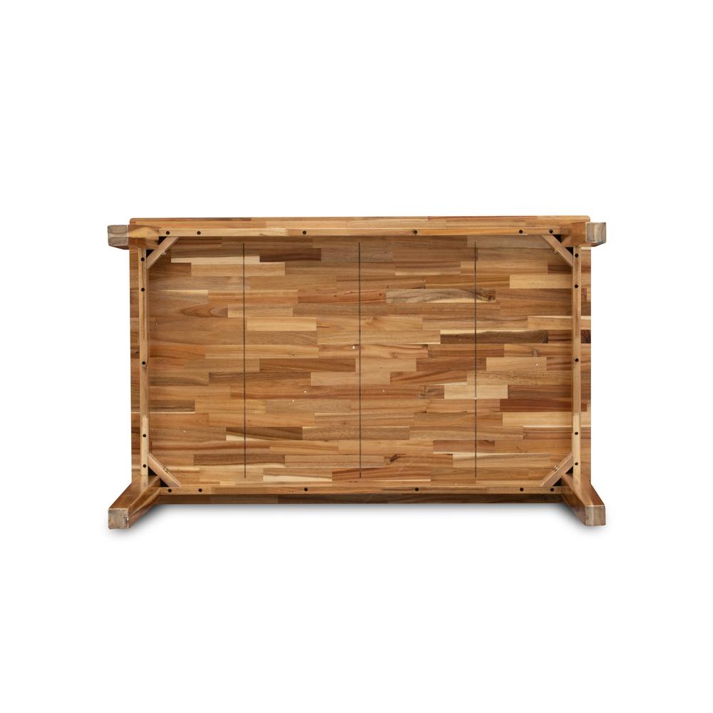 East West Furniture Wooden Dining Table - Natural Rectangular Table Top Surface and Asian Wood Dinner Table 4 Legs - Natural Finish