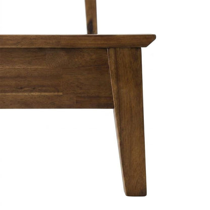Solid Wood Full Size Platform Bed Frame with Headboard and Footboard, Walnut