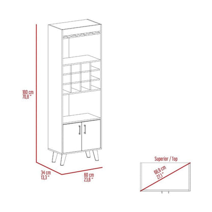 Oslo Bar Cabinet Dark Walnut MDF