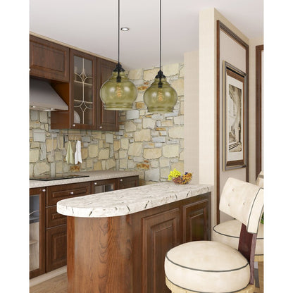 60W Rovigo Rippled Glass Pendant (Edison Bulb Not Included)