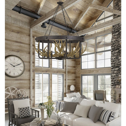 Angelo 60W X 8 Metal Antler Chandelier