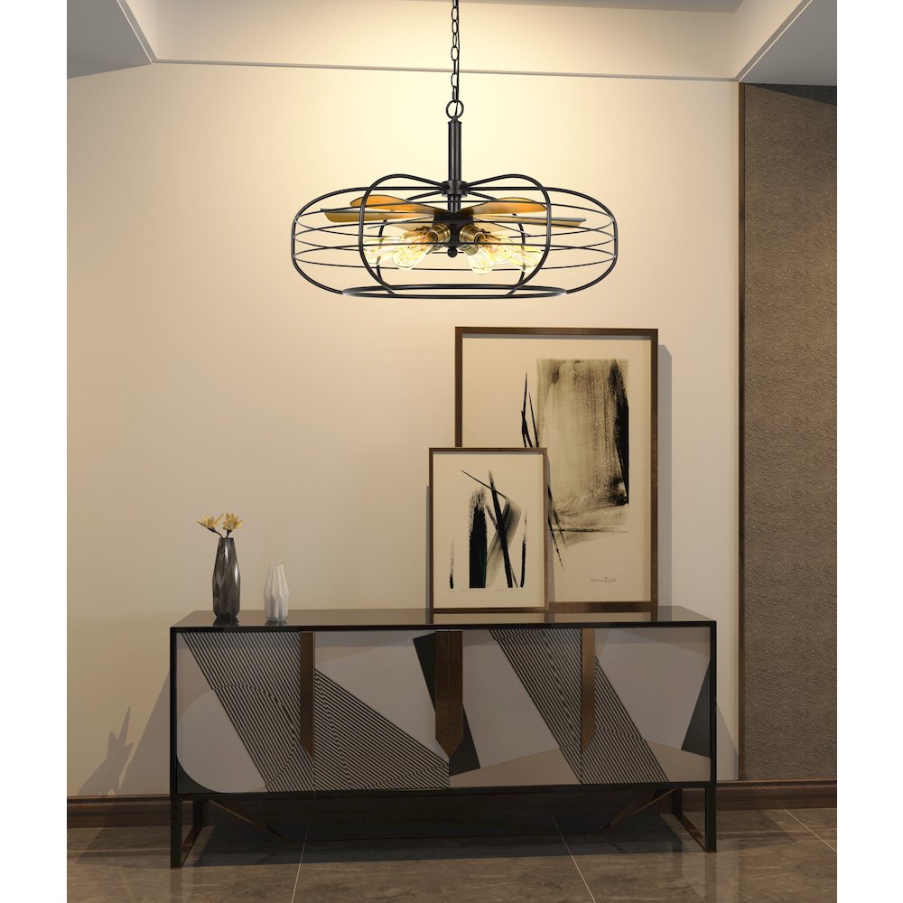 Margo 60W X 6 Metal Chandelier (Edison Bulbs Not Included)