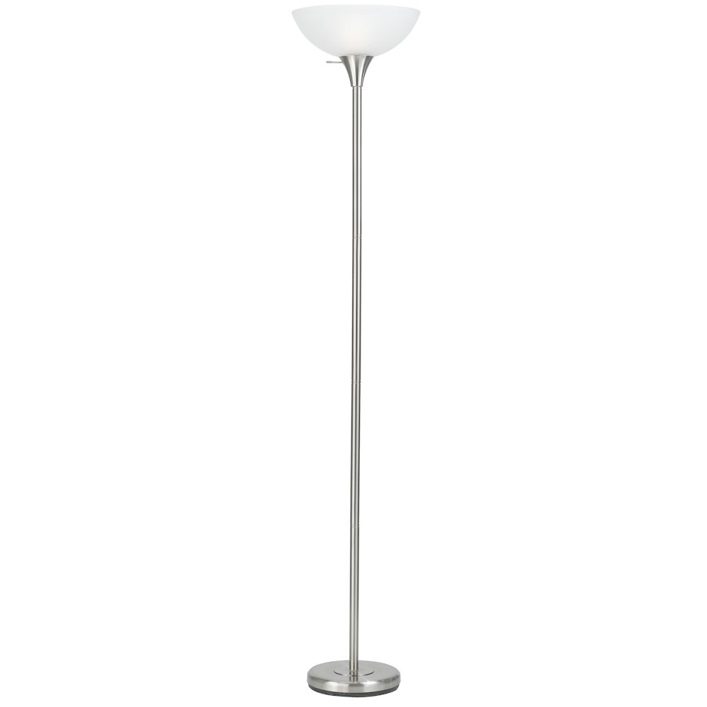 150W 3 Way Metal Tr Lamp W/Glass Sh