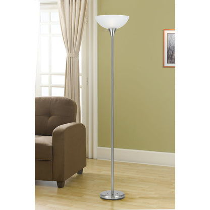 150W 3 Way Metal Tr Lamp W/Glass Sh