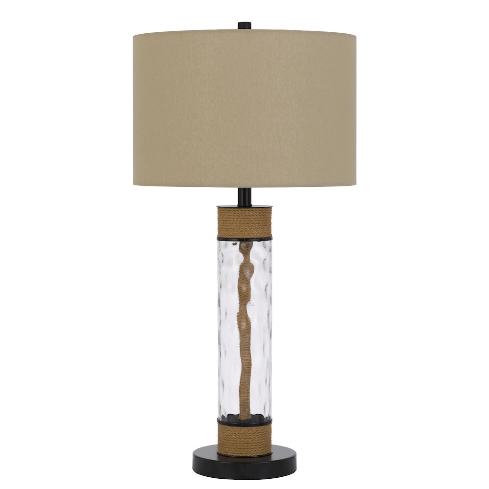 150W 3 Way Bartow Glass/Metal Table Lamp