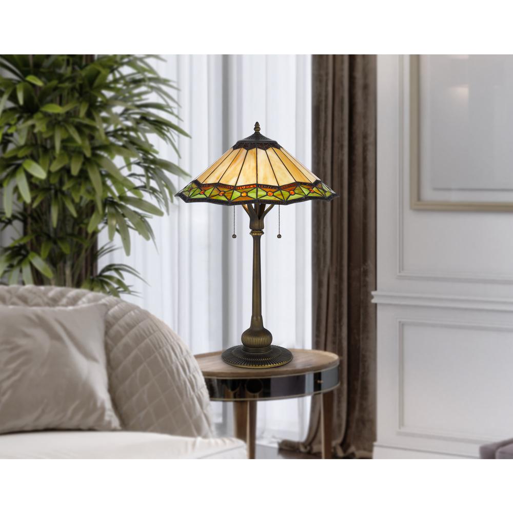 60W X 2 Armscroft Tiffany Table Lamp