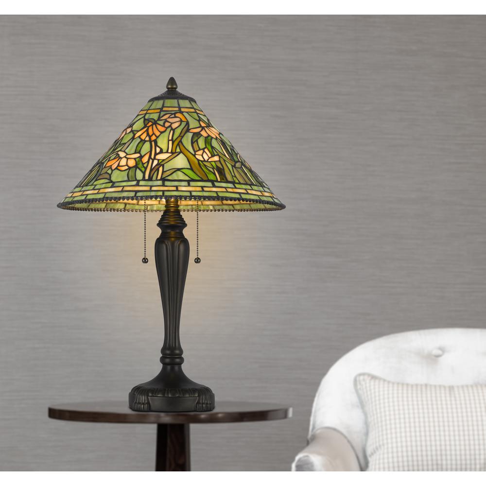 60W X 2 Milwood Tiffany Table Lamp