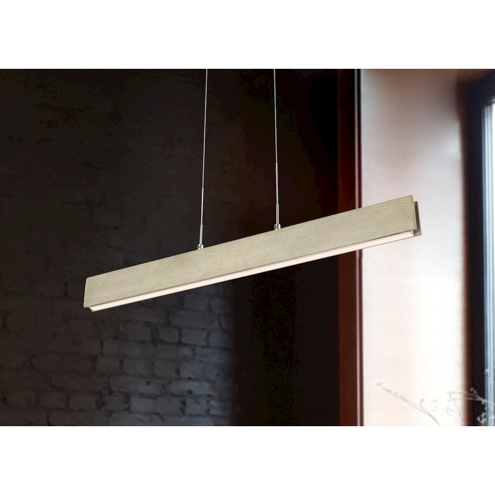 Colmar integrated LED Rubber wood ceiling island light