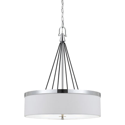 60W X 3 Rimini Pendant Fixture With Hardback Fabric Shade
