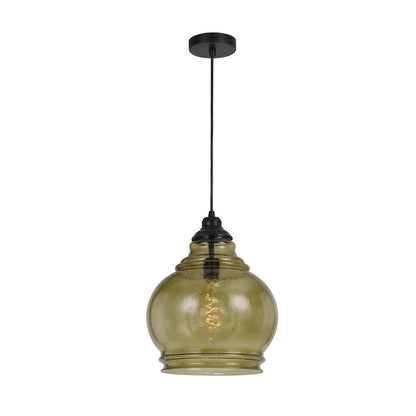 60W Rovigo Rippled Glass Pendant (Edison Bulb Not Included)