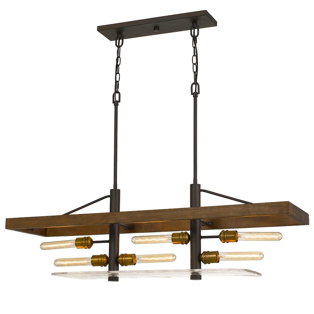 Craiova 60W X 6 Pine Wood Island Chandelier
