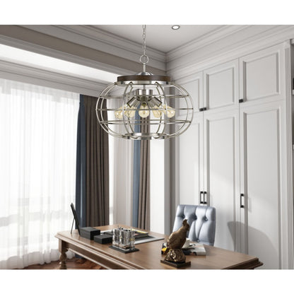 Liberty Metal Chandelier (Edison Bulbs Not Included)
