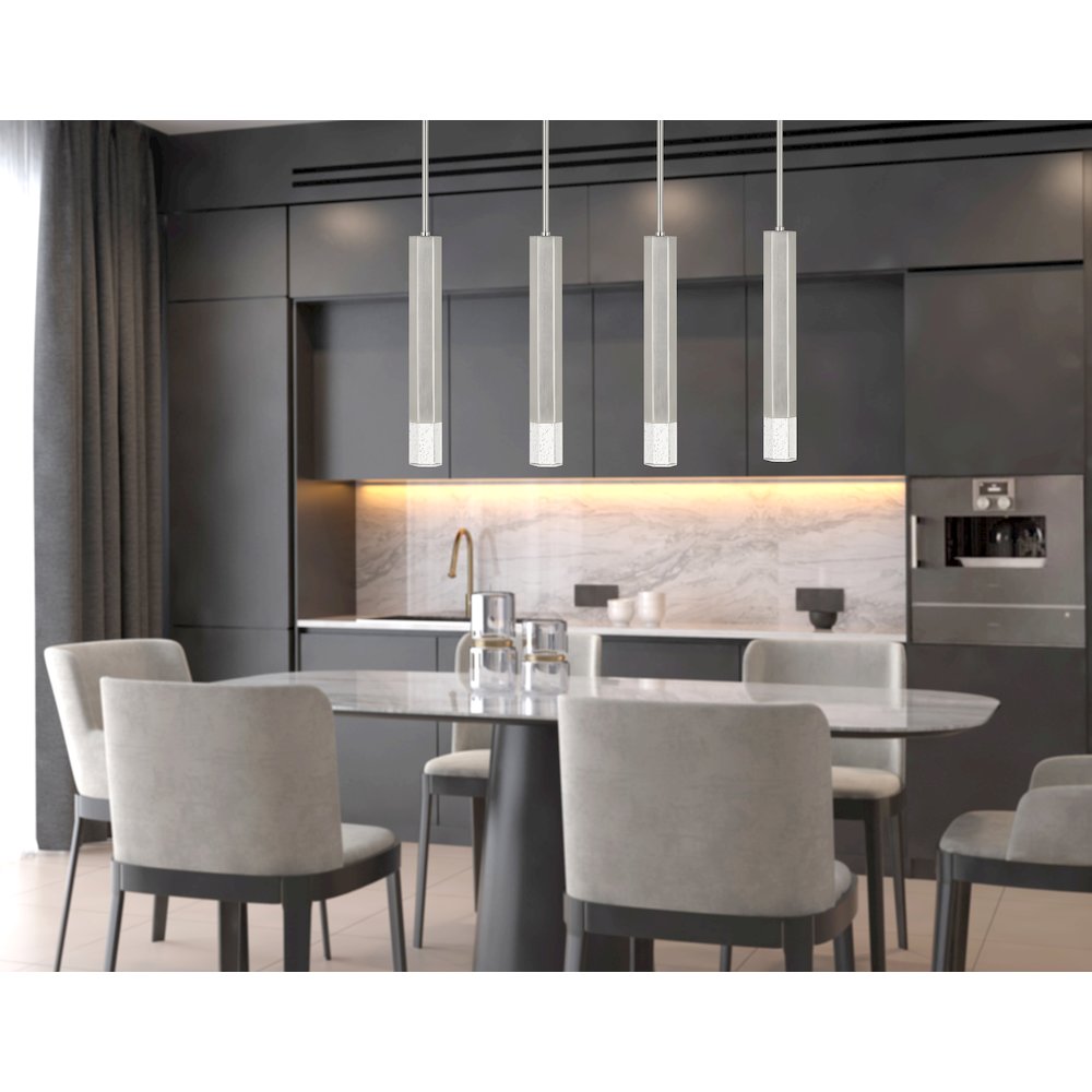 Troy Integrated Led Dimmable Hexagonaluminum Casted 1 Light Pendant