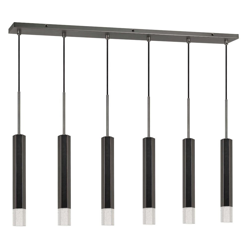Troy Integrated Led Dimmable Hexagon Aluminum Casted 6 Lights Pendant