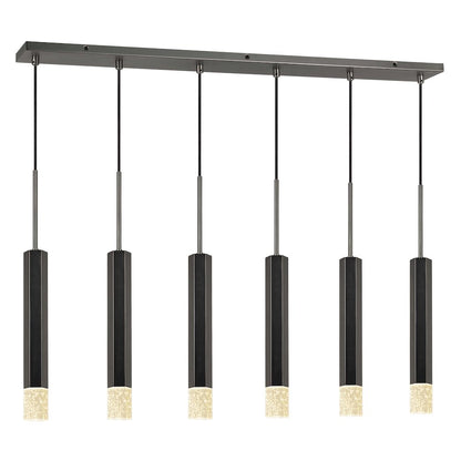 Troy Integrated Led Dimmable Hexagon Aluminum Casted 6 Lights Pendant