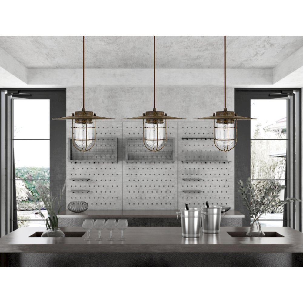 Owenton Old Industrial Metal Pendant