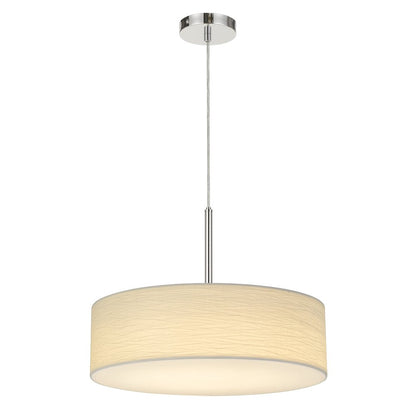 Led 18W Dimmable Pendant With Diffuser And Hardback Fabric Shade