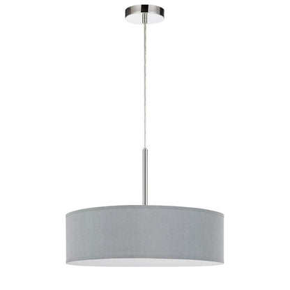 Led 18W Dimmable Pendant With Diffuser And Hardback Fabric Shade
