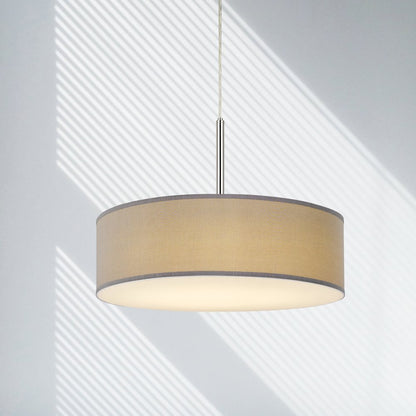 Led 18W Dimmable Pendant With Diffuser And Hardback Fabric Shade