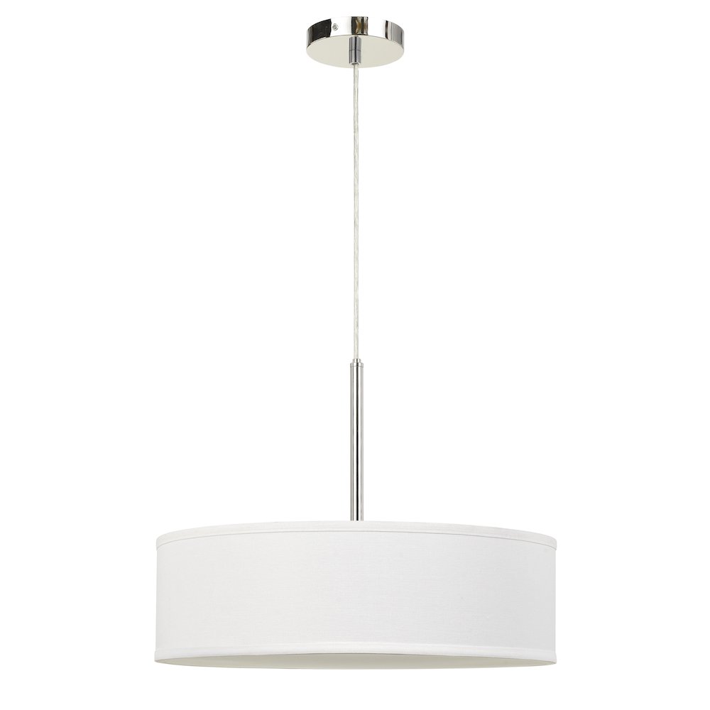 Led 18W Dimmable Pendant With Diffuser And Hardback Fabric Shade