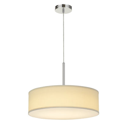 Led 18W Dimmable Pendant With Diffuser And Hardback Fabric Shade