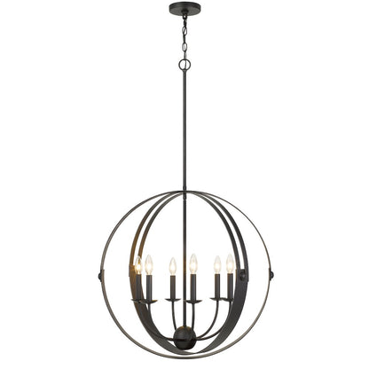 60W X 6 Valais Metal Chandelier