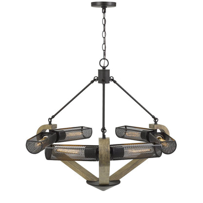 60W X 6 Baden Metal/Wood Chandelier