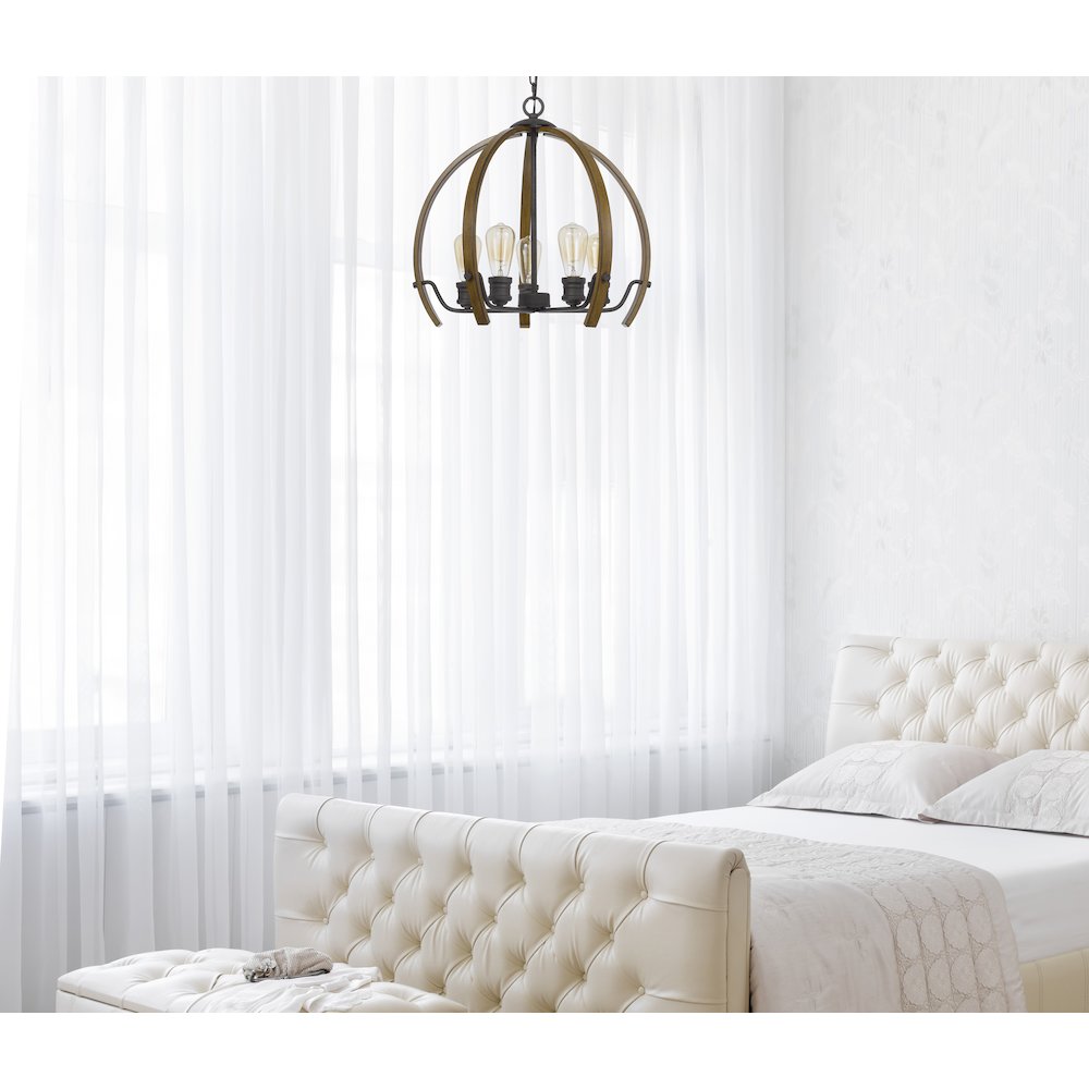60W X 5 Riverton Metal Chandelier