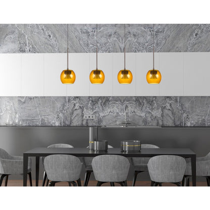 Ithaca 3000K, 8W, 700 Lumen, 90 Cri Dimmable Led Glass Mini Pendant