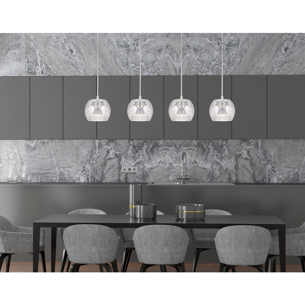 Ithaca 3000K, 8W, 700 Lumen, 90 Cri Dimmable Led Glass Mini Pendant