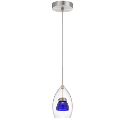 Integrated dimmable LED glass mini pendant light. 6W, 450 lumen, 3000K