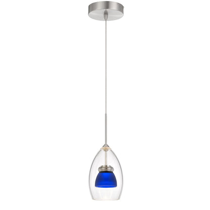 Integrated dimmable LED glass mini pendant light. 6W, 450 lumen, 3000K
