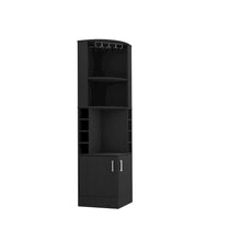 Being Kava Corner Bar Cabinet Black MDF